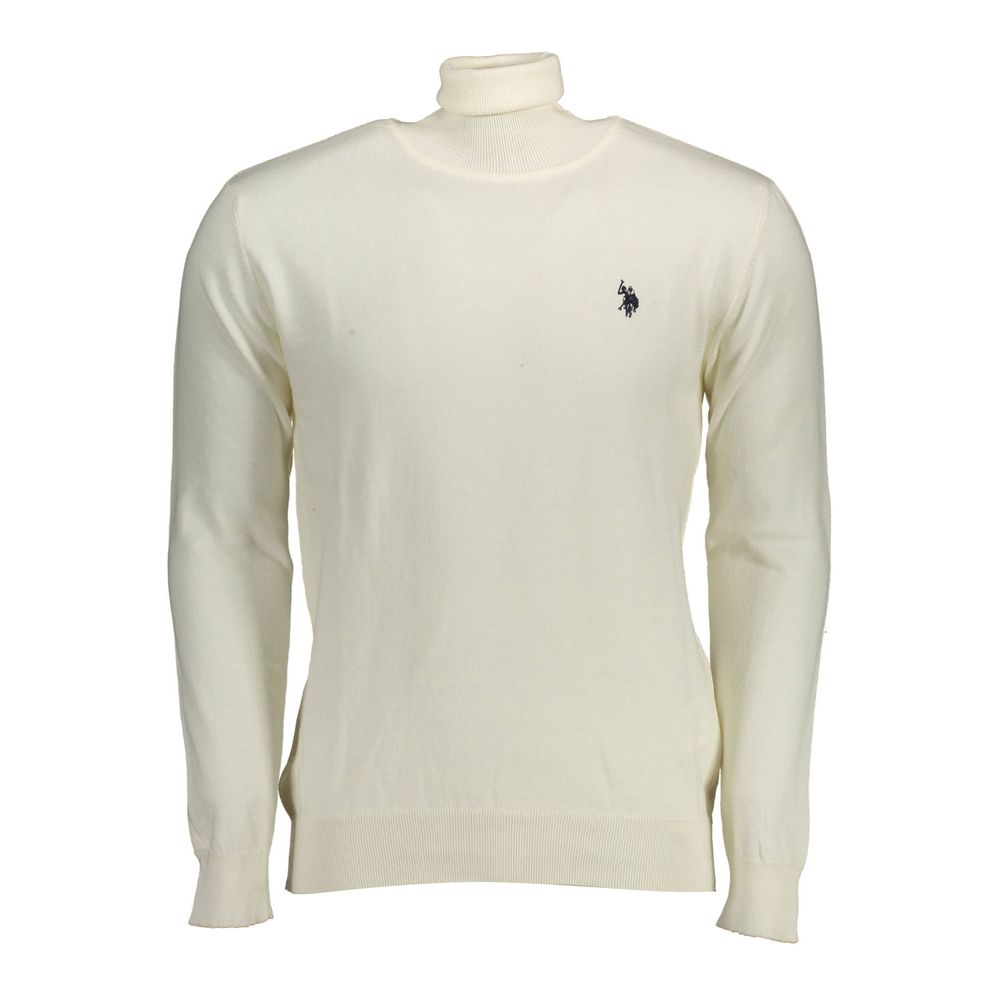 U.S. POLO ASSN. White Cotton Men Sweater