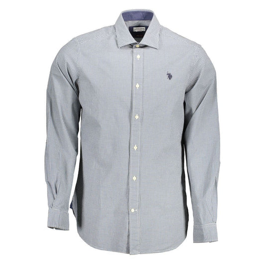 U.S. POLO ASSN. Light Blue Cotton Men Shirt