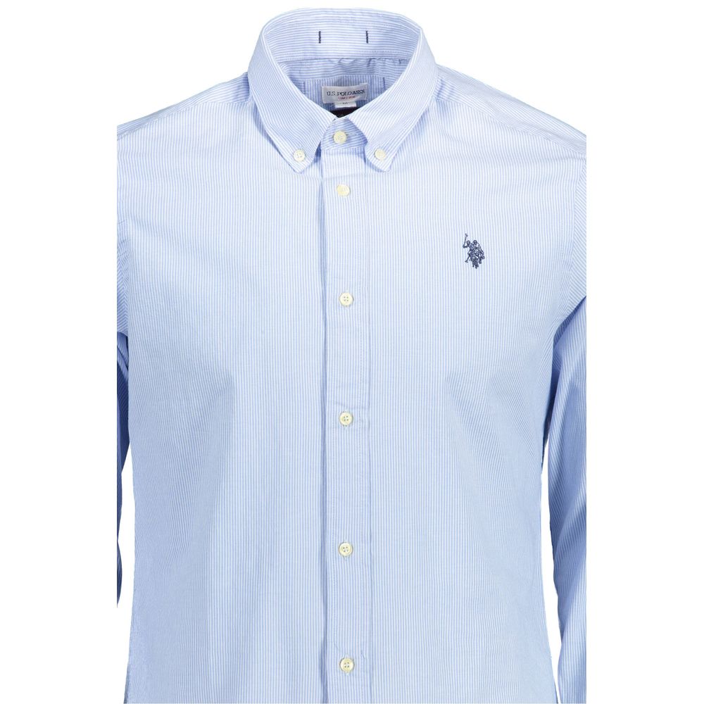 U.S. POLO ASSN. Light Blue Cotton Men Shirt