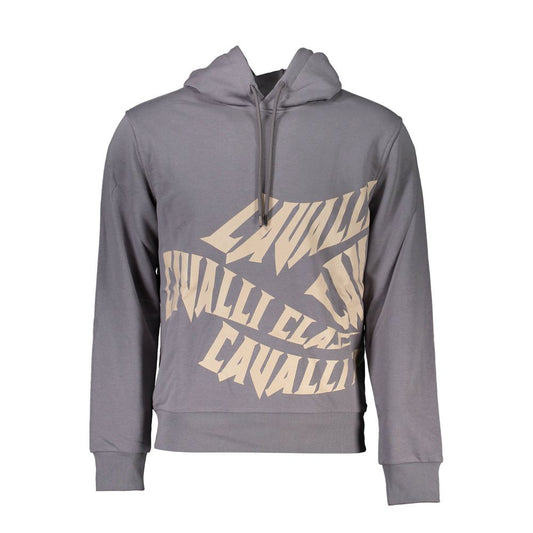 Cavalli Class Gray Cotton Men Sweater