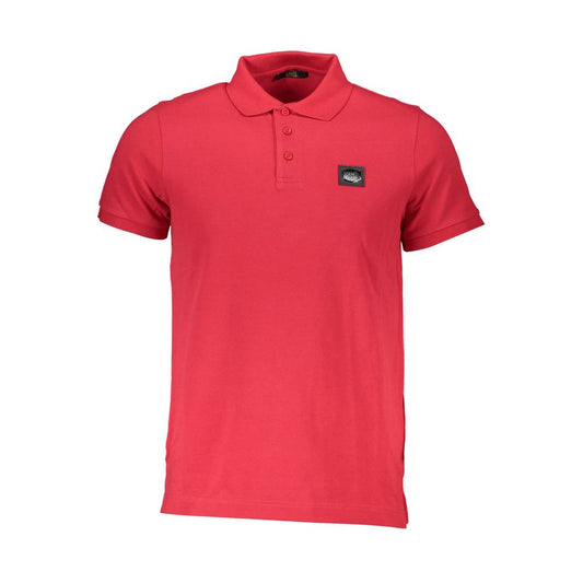 Cavalli Class Red Cotton Men Polo Shirt