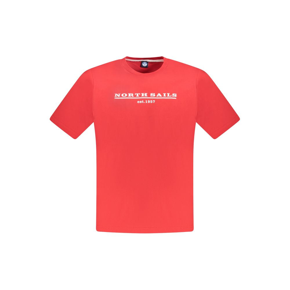 North Sails Red Cotton Men T-Shirt