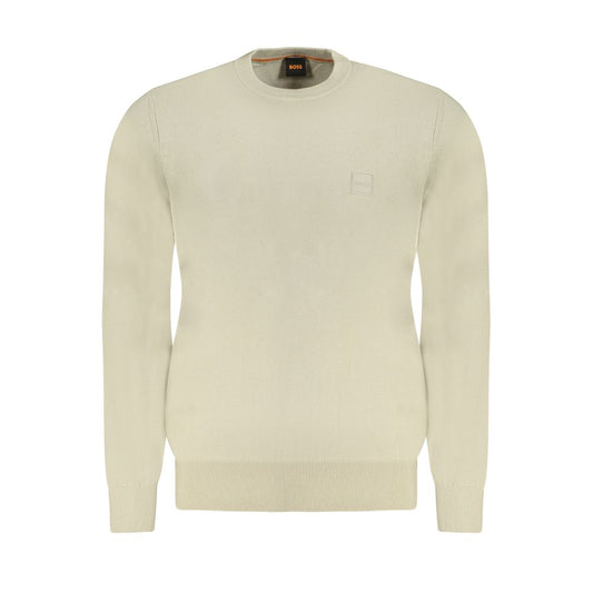 Hugo Boss Beige Cotton Men Sweater