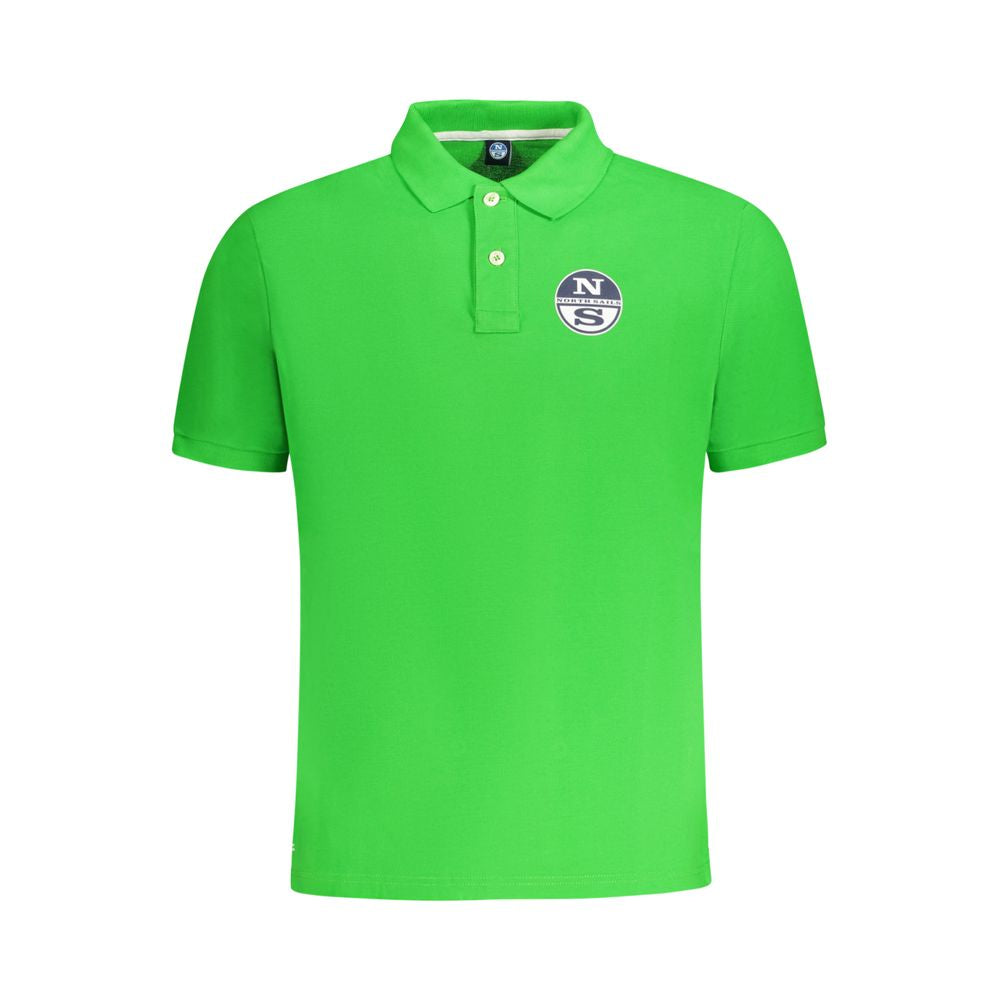 North Sails Green Cotton Men Polo Shirt