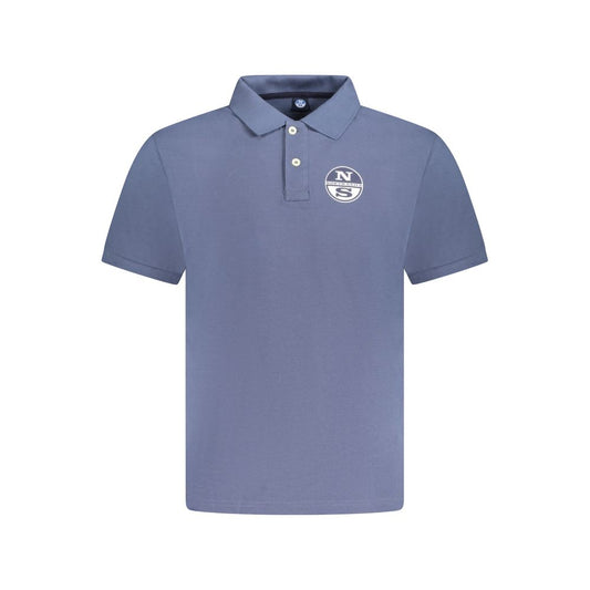 North Sails Blue Cotton Men Polo Shirt