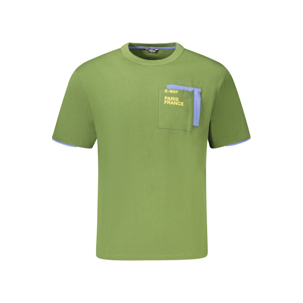 K-WAY Green Cotton Men T-Shirt