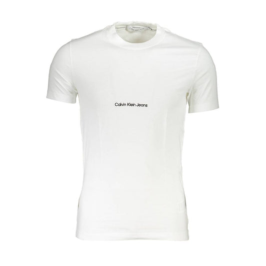 Calvin Klein White Cotton Men T-Shirt