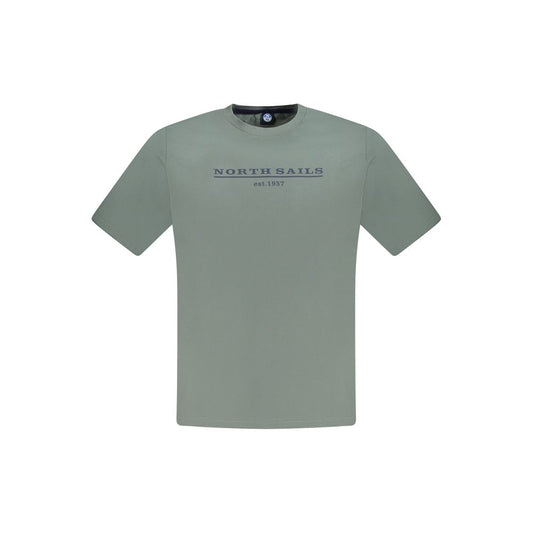 North Sails Green Cotton Men T-Shirt