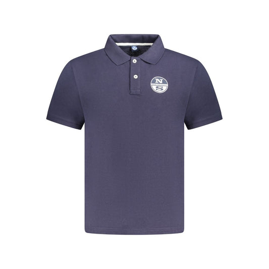 North Sails Blue Cotton Men Polo Shirt