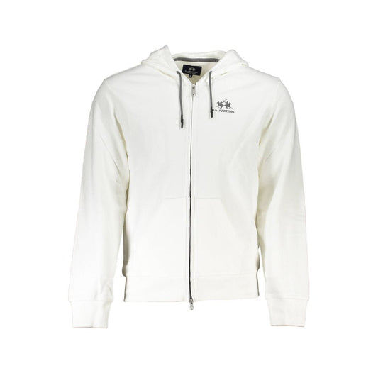 La Martina White Cotton Men Sweater