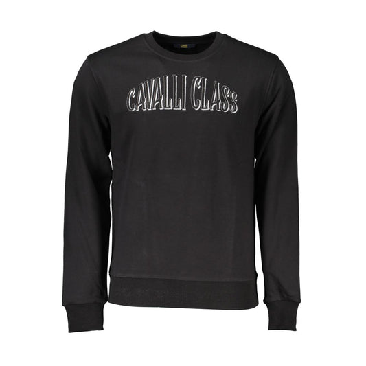 Cavalli Class Black Cotton Men Sweater