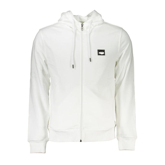 Cavalli Class White Cotton Men Sweatshirt