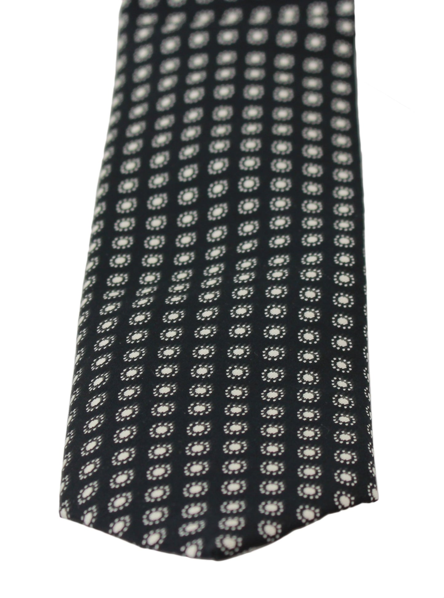 Dolce & Gabbana Elegant Black Patterned Silk Neck Tie