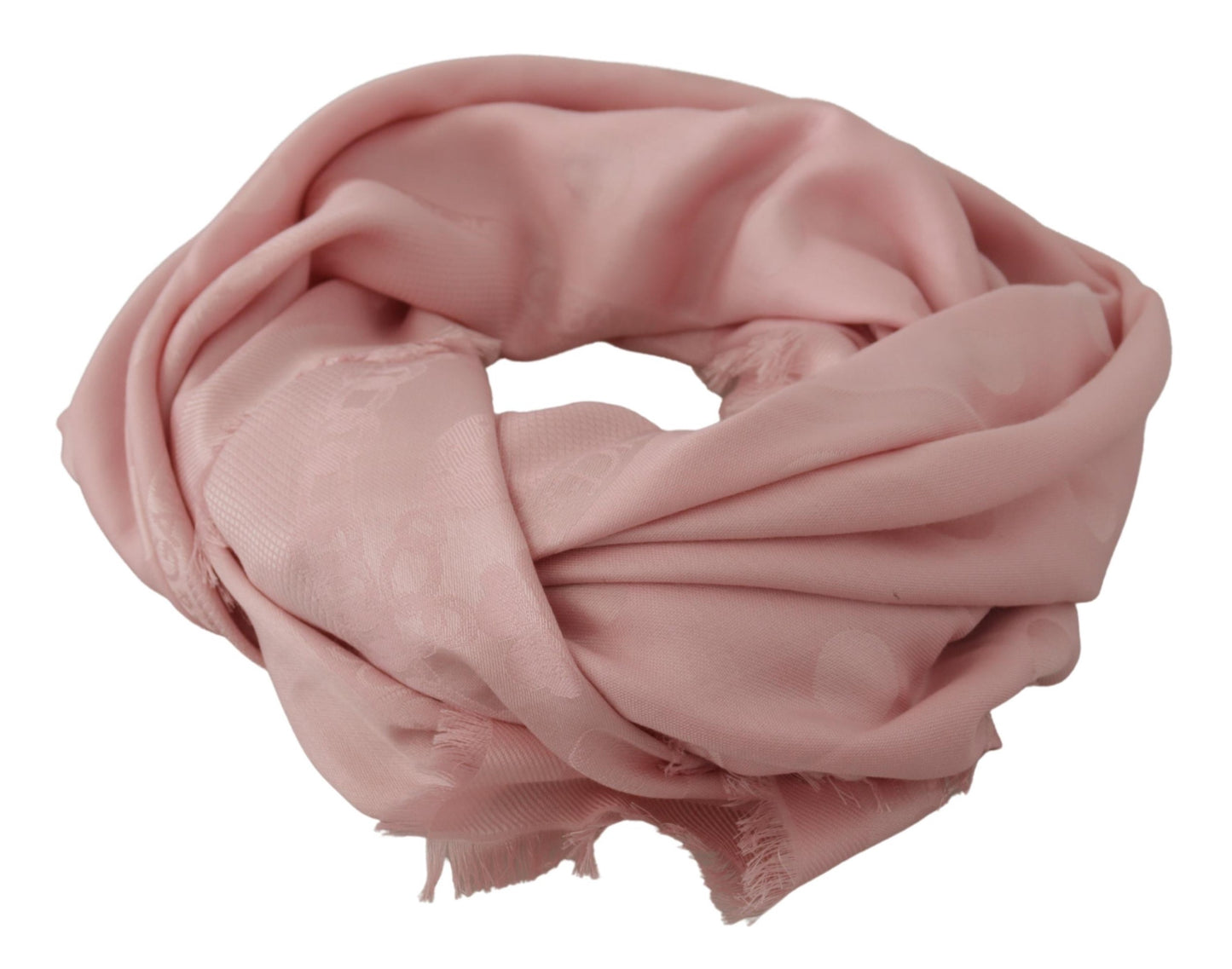 Dolce & Gabbana Elegant Pink Silk Blend Logo Scarf