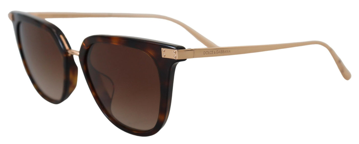 Dolce & Gabbana Irregular Brown Acetate Sunglasses for Women