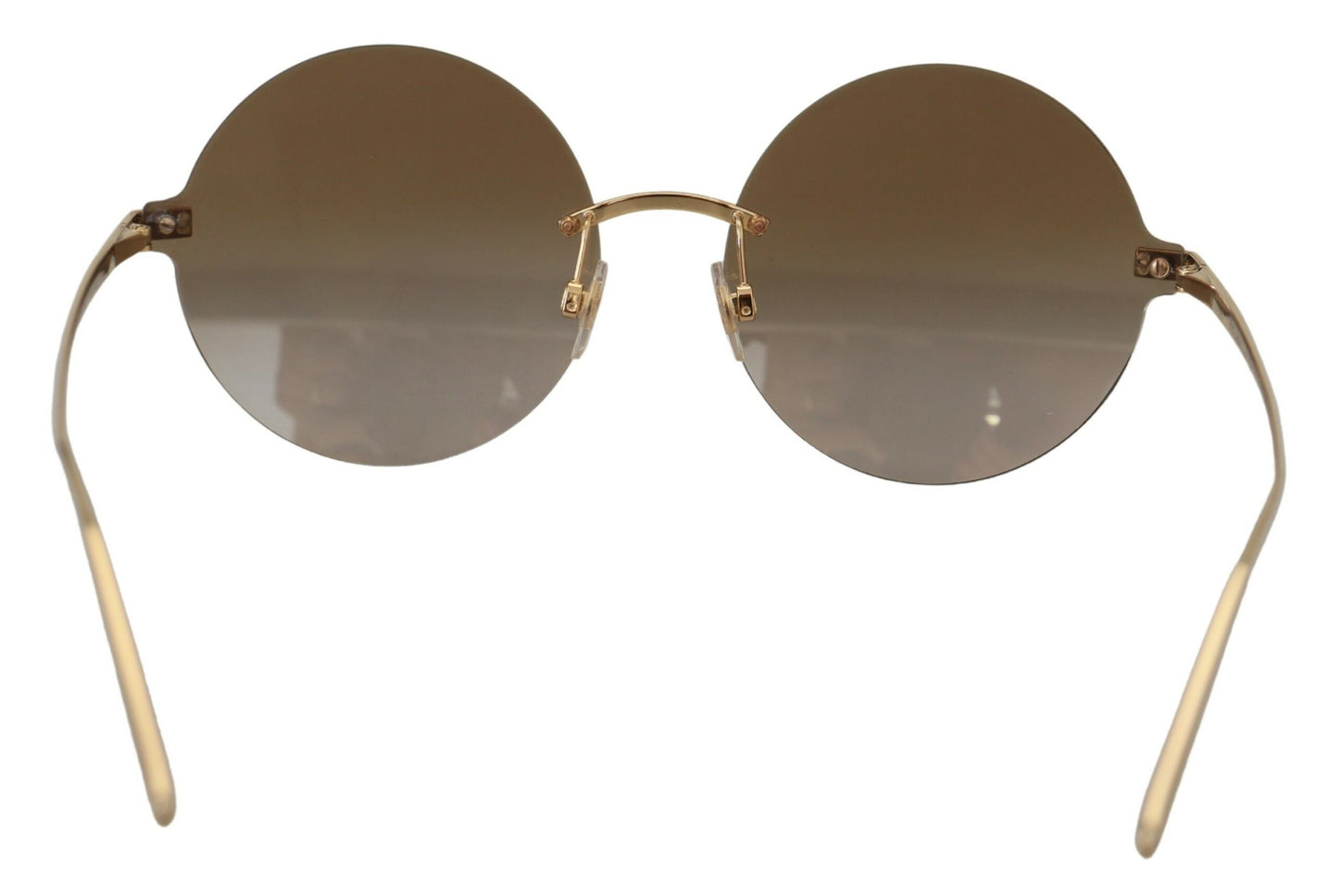 Dolce & Gabbana Vintage-Inspired Round Golden Sunglasses