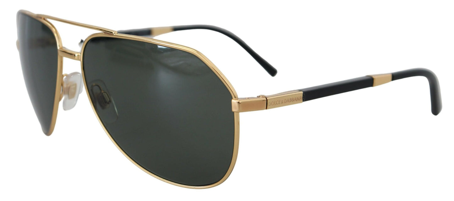 Dolce & Gabbana Golden Aviator Elegance Sunglasses