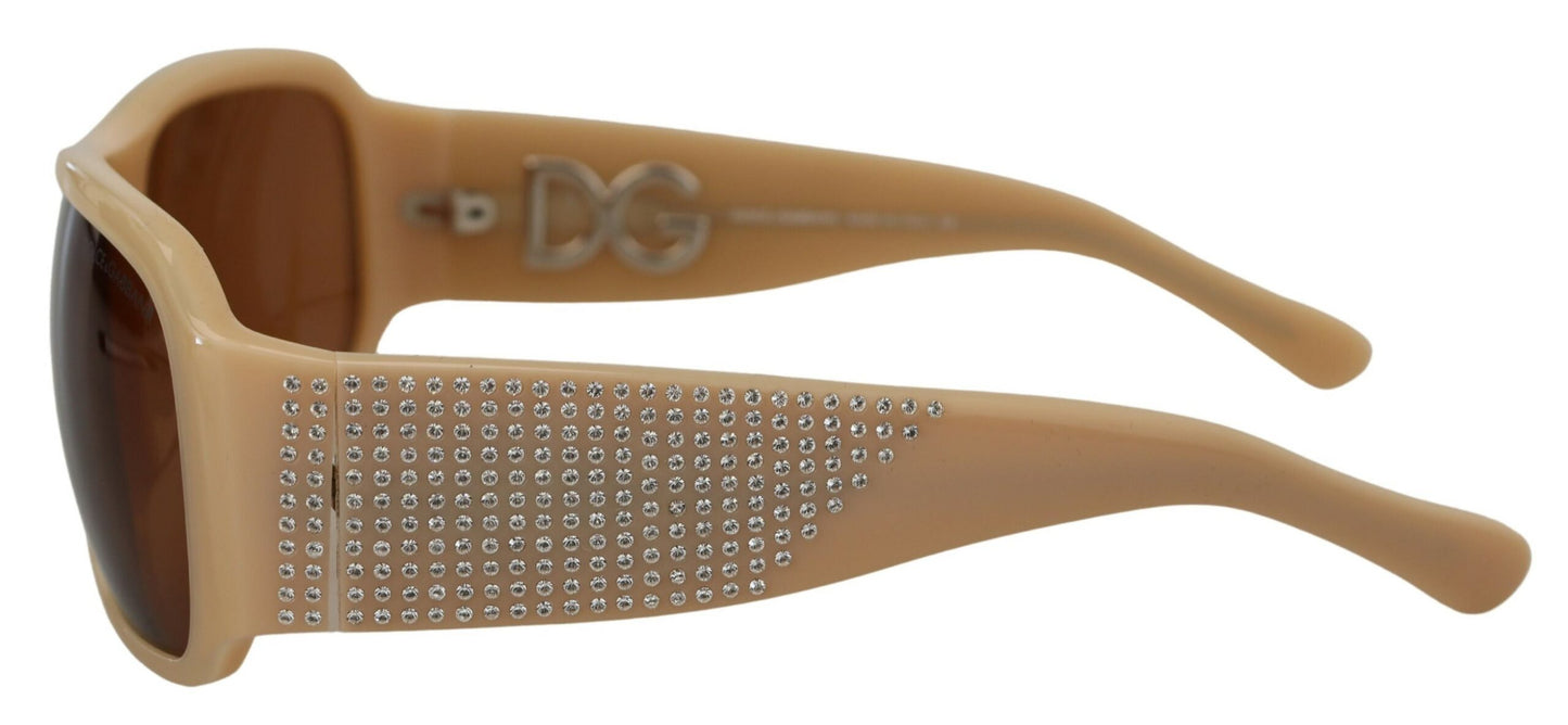 Dolce & Gabbana Elegant Cream Swarovski Sunglasses