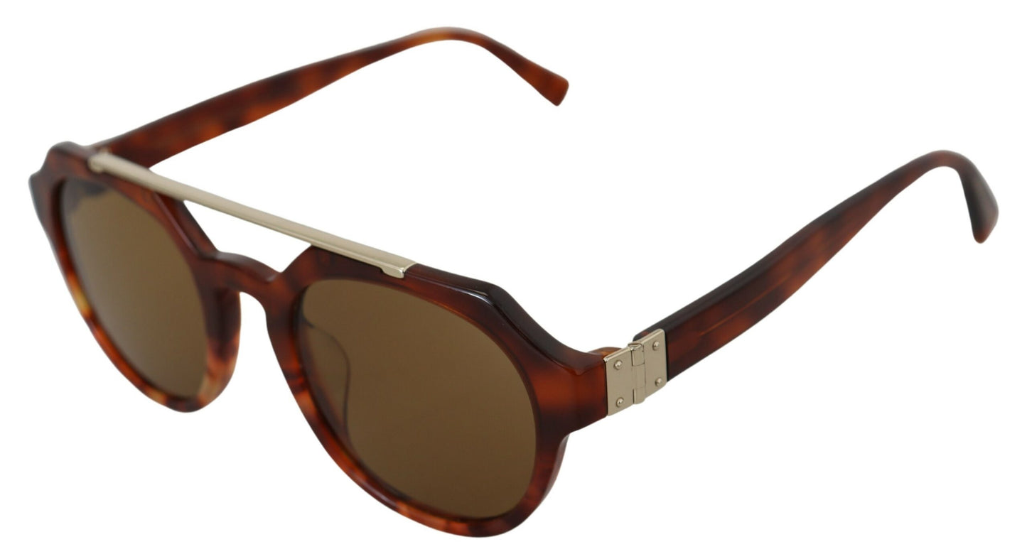 Dolce & Gabbana Chic Brown Wayfarer Sunglasses