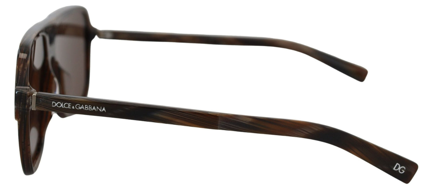 Dolce & Gabbana Elegant Unisex Brown Acetate Sunglasses