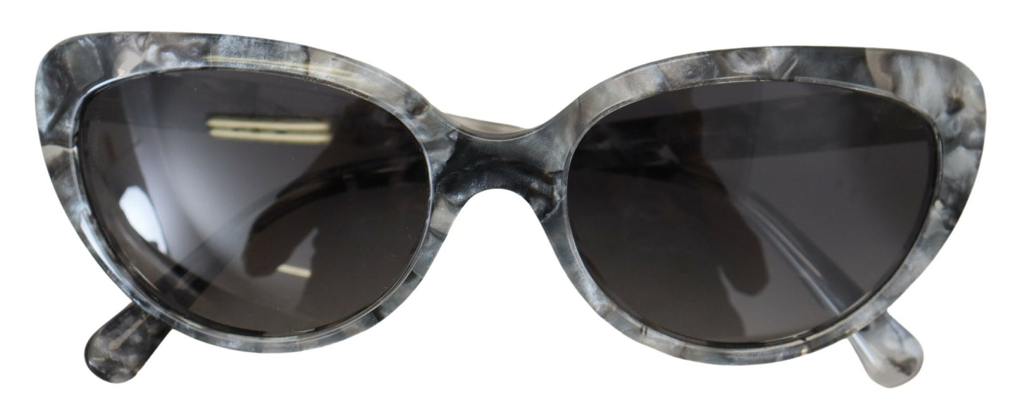 Dolce & Gabbana Chic Grey Acetate Designer Sunglasses