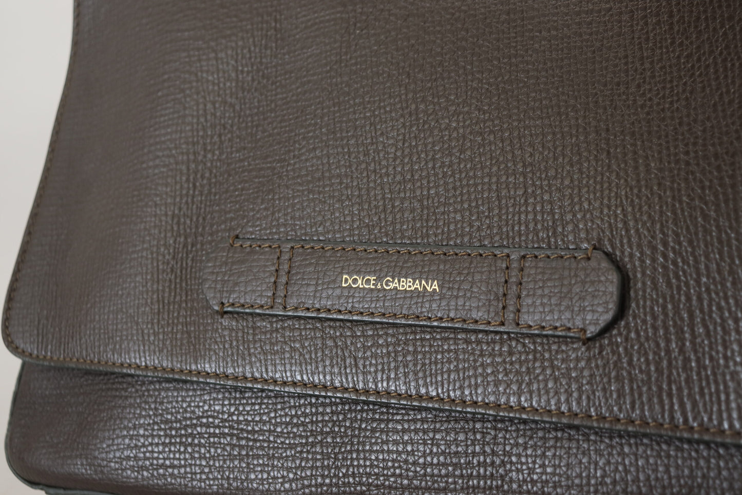 Dolce & Gabbana Authentic Textured Leather Messenger Bag