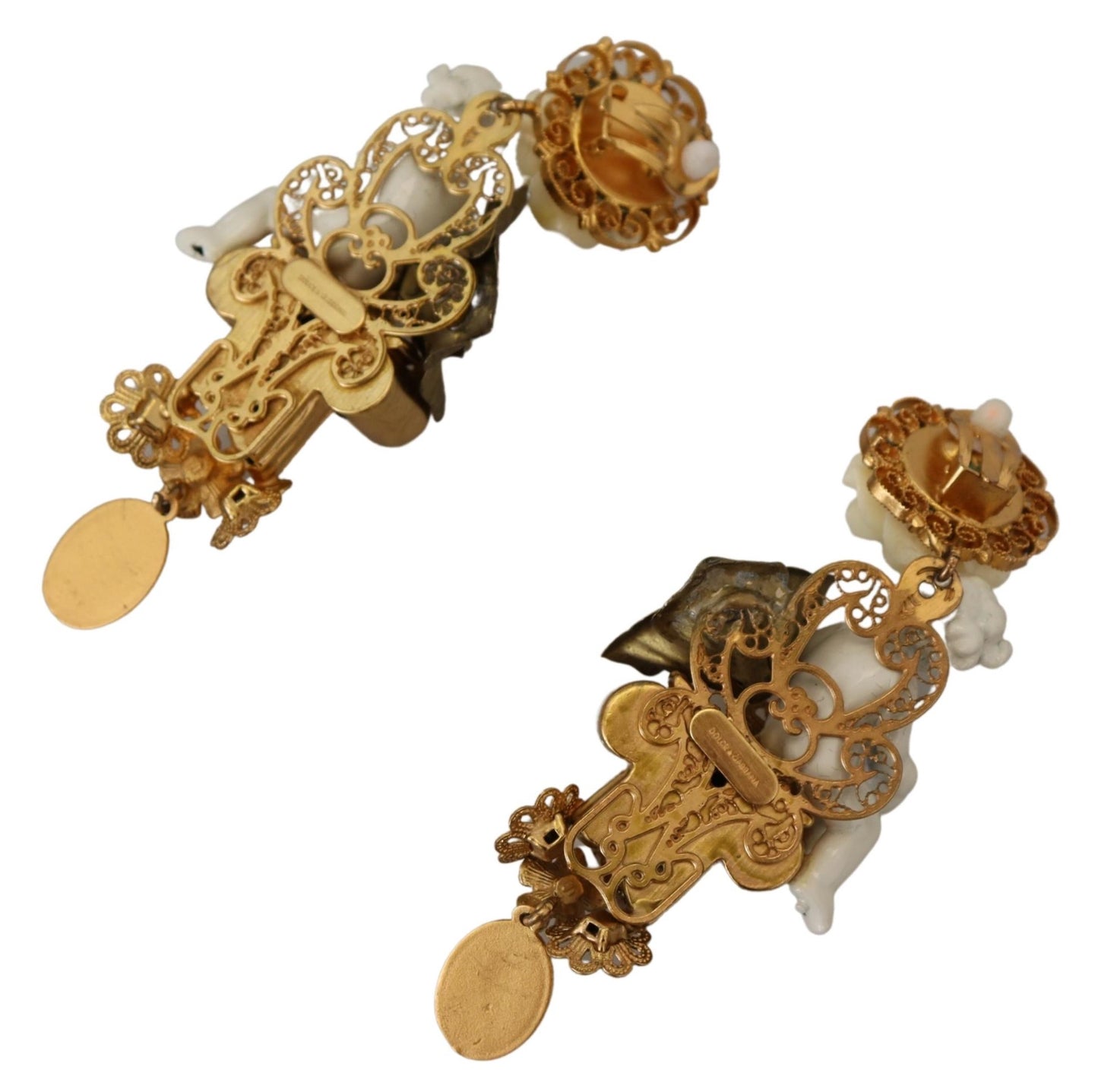 Dolce & Gabbana Elegant Cherub Clip-On Earrings