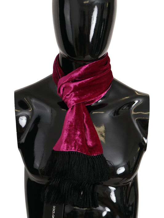 Dolce & Gabbana Elegant Magenta Silk Men's Scarf