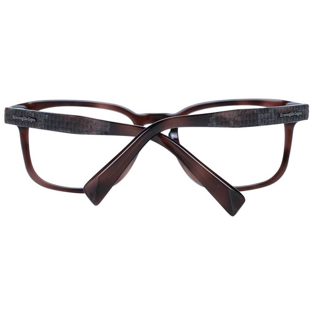 Ermenegildo Zegna Brown Men Optical Frames