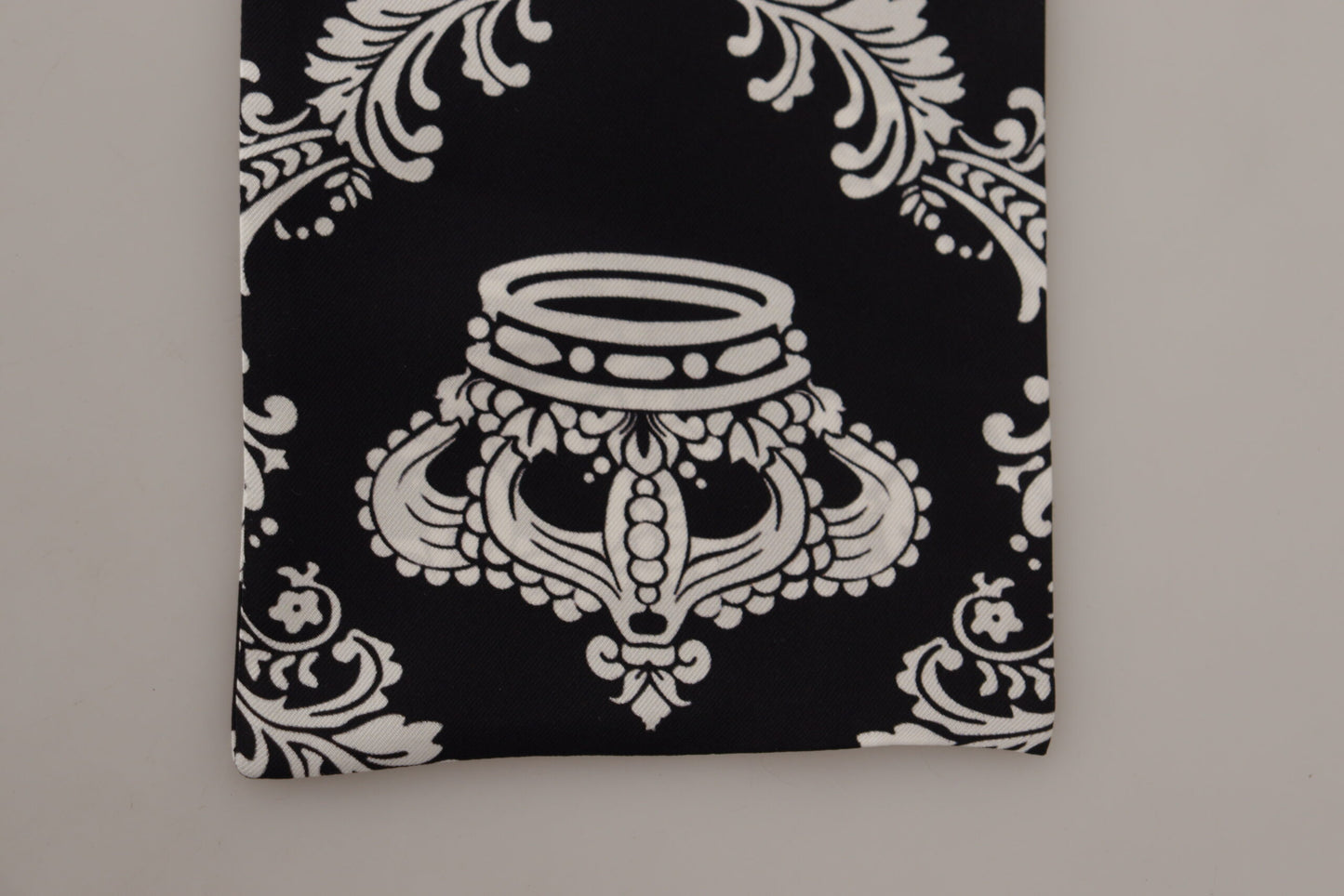 Dolce & Gabbana Elegant Black & White Silk Men's Scarf