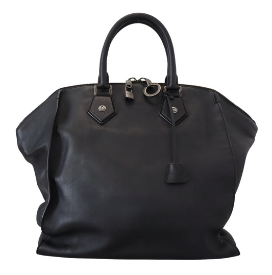 Dolce & Gabbana Sleek Black Leather Shoulder Tote