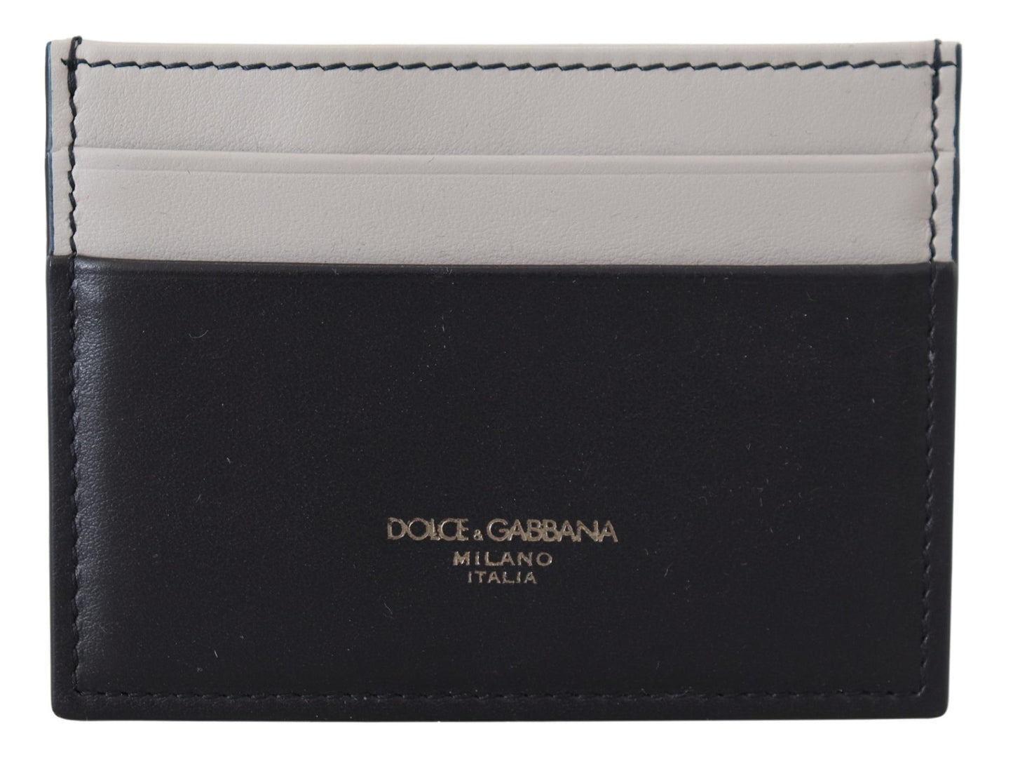 Dolce & Gabbana Elegant Two Tone Leather Cardholder