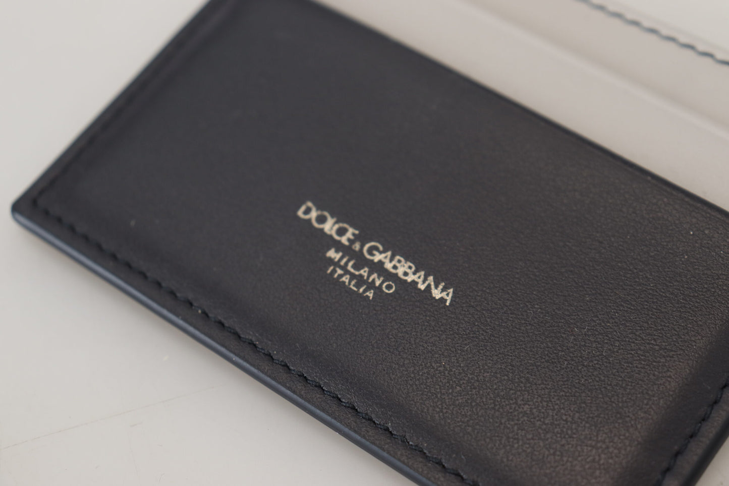 Dolce & Gabbana Elegant Two Tone Leather Cardholder