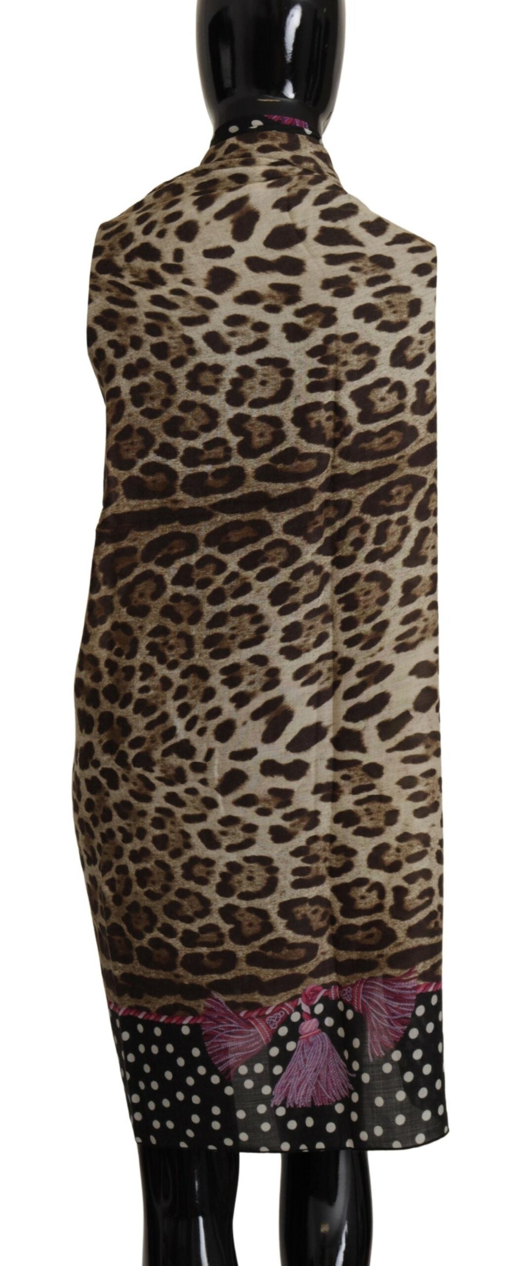 Dolce & Gabbana Elegant Leopard Print Cashmere Scarf