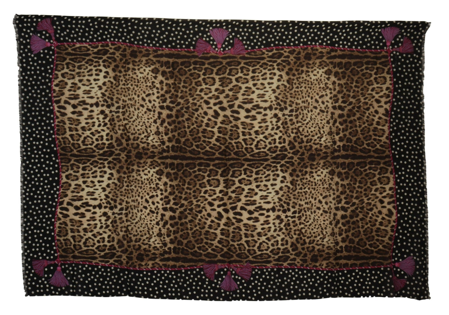 Dolce & Gabbana Elegant Leopard Print Cashmere Scarf