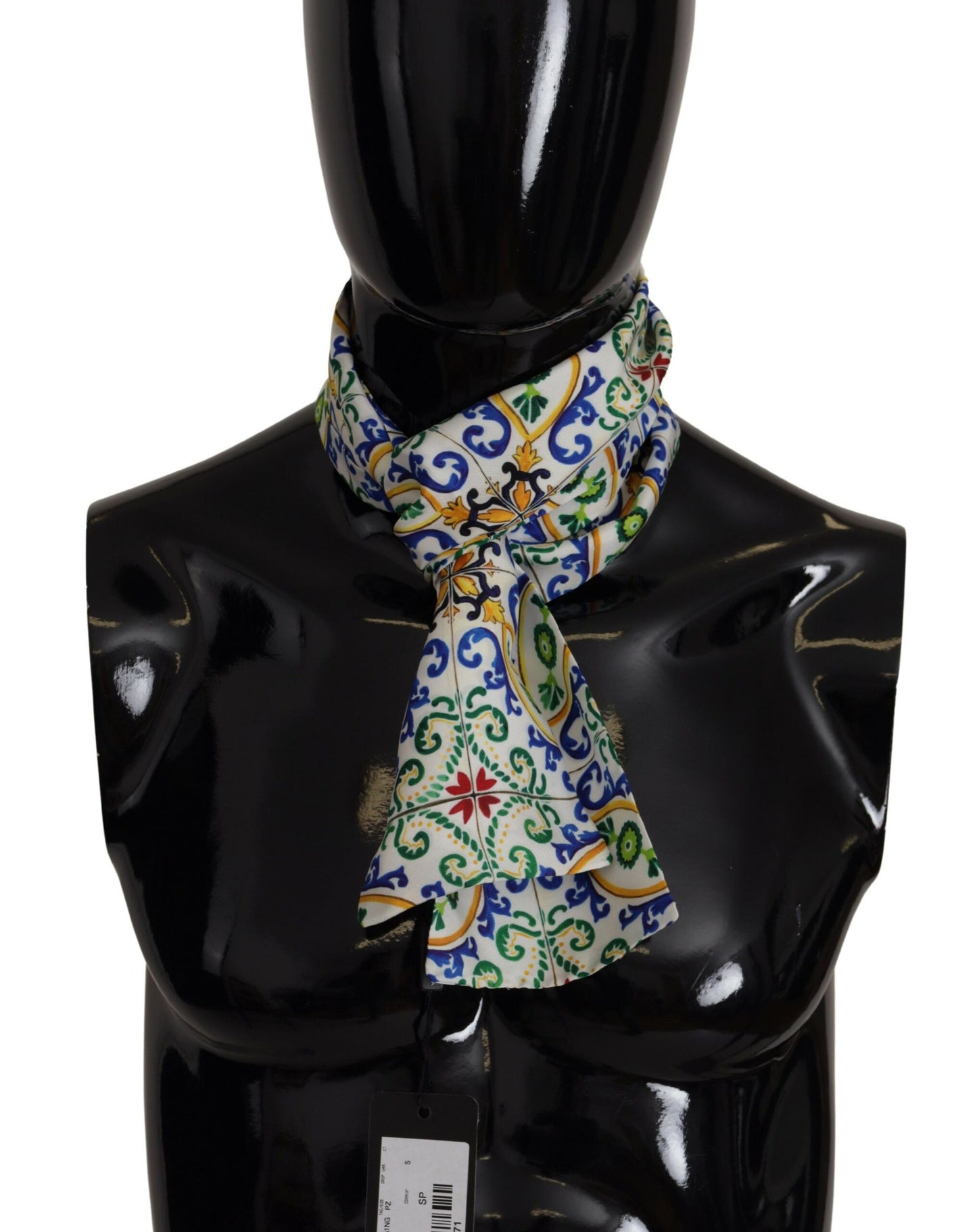 Dolce & Gabbana Majolica Patterned Silk Men's Scarf