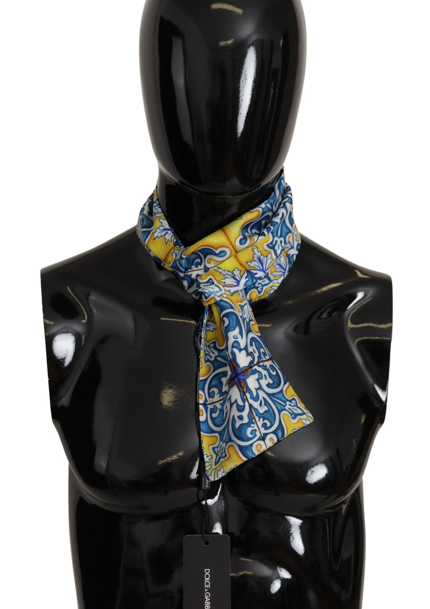 Dolce & Gabbana Elegant Majolica Print Silk Scarf