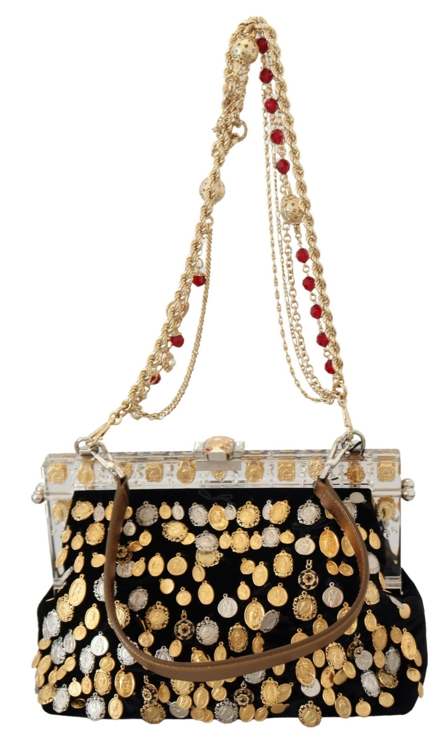 Dolce & Gabbana Elegant Velvet Clutch Evening Shoulder Bag