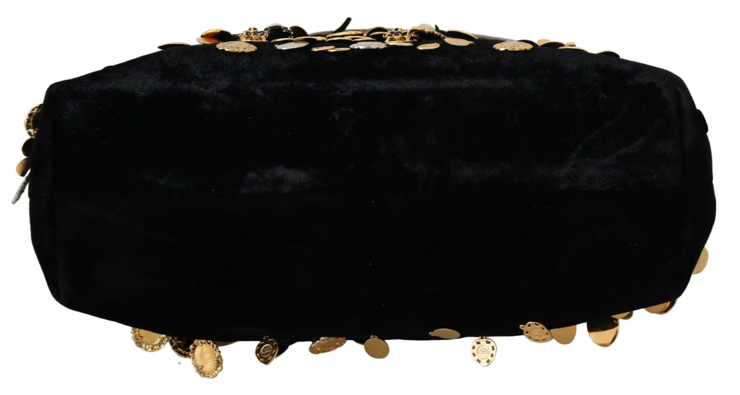 Dolce & Gabbana Elegant Velvet Clutch Evening Shoulder Bag