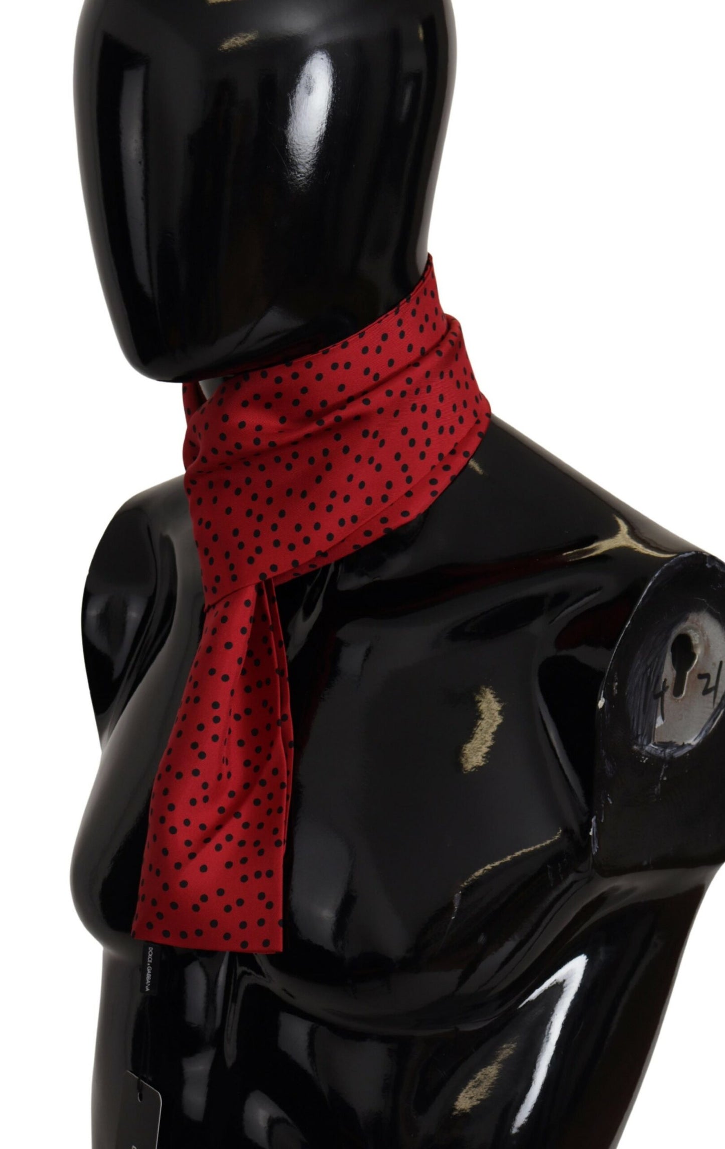 Dolce & Gabbana Elegant Silk Men's Scarf in Black & Red