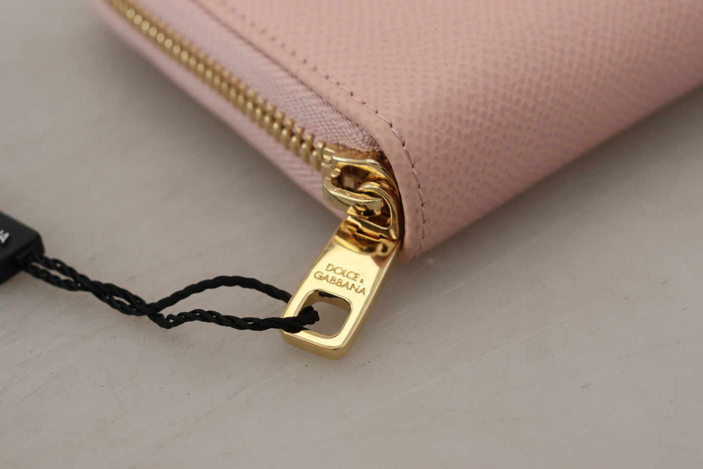 Dolce & Gabbana Elegant Pink Leather Continental Wallet