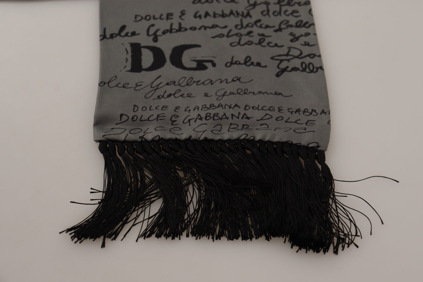 Dolce & Gabbana Elegant Gray Silk Men's Scarf