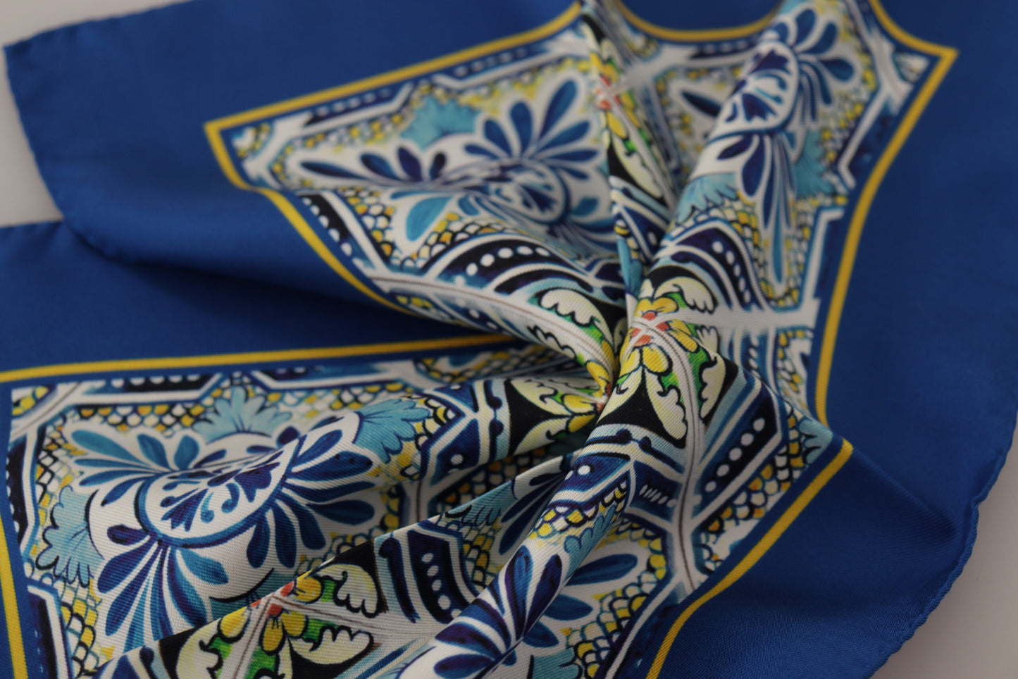 Dolce & Gabbana Elegant Majolica Silk Square Scarf