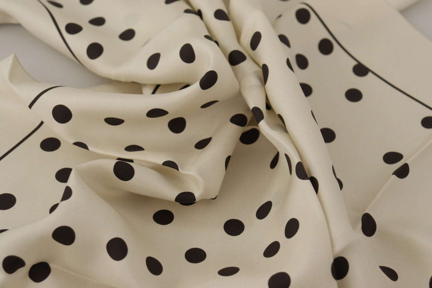 Dolce & Gabbana Elegant Polka Dot Silk Square Scarf