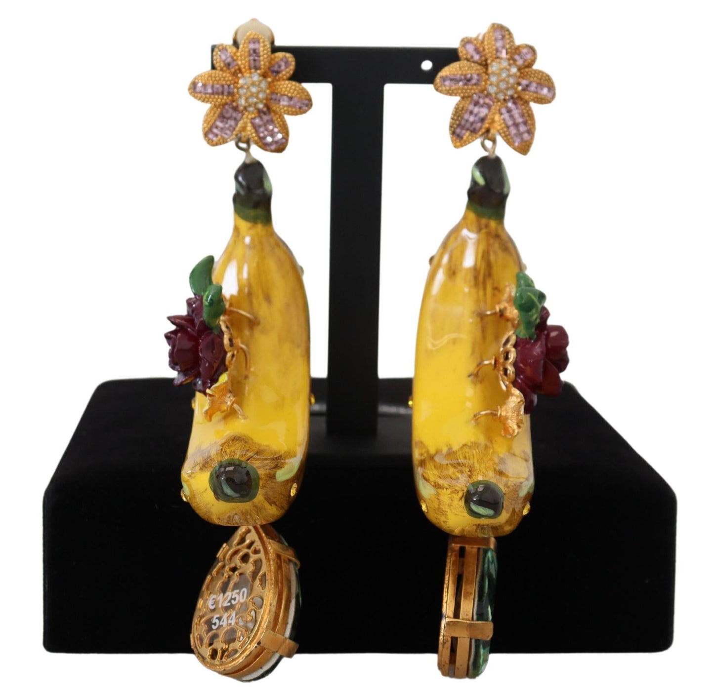 Dolce & Gabbana Sicilian Banana Crystal Clip-On Earrings