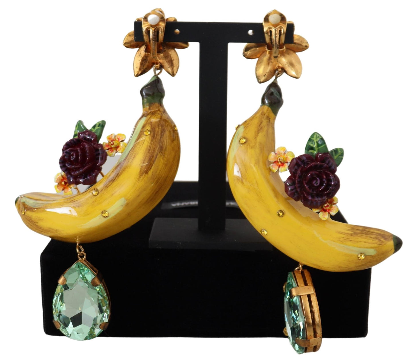 Dolce & Gabbana Sicilian Banana Crystal Clip-On Earrings