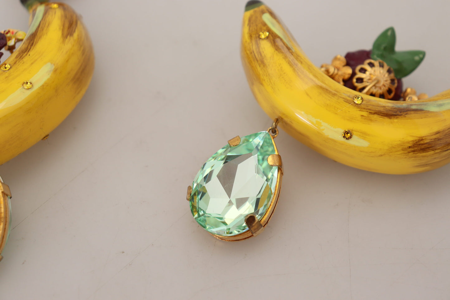 Dolce & Gabbana Sicilian Banana Crystal Clip-On Earrings