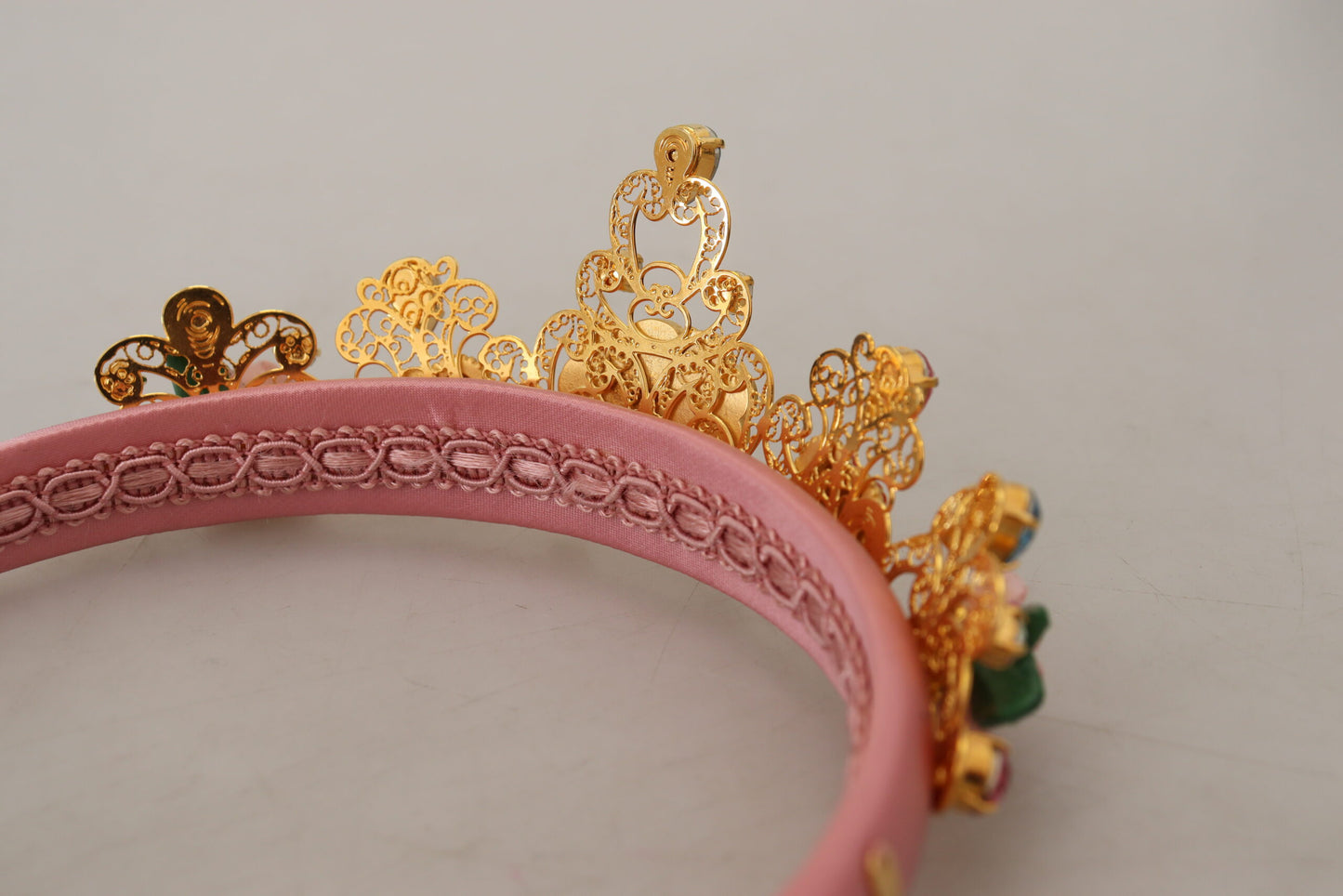 Dolce & Gabbana Multicolor Crystal Embellished Diadem Headband