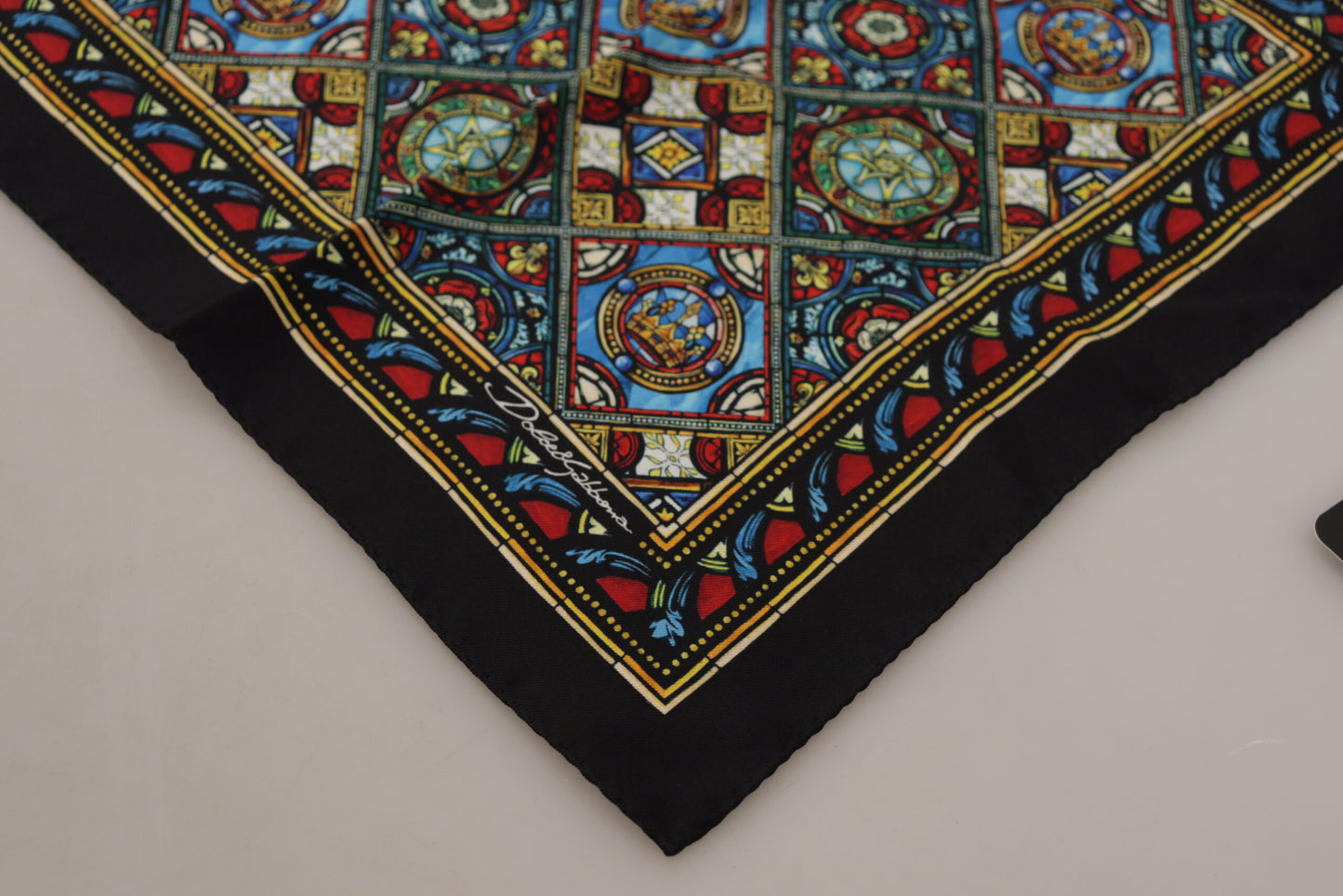 Dolce & Gabbana Ethnic Patterned Silk Men's Square Scarf