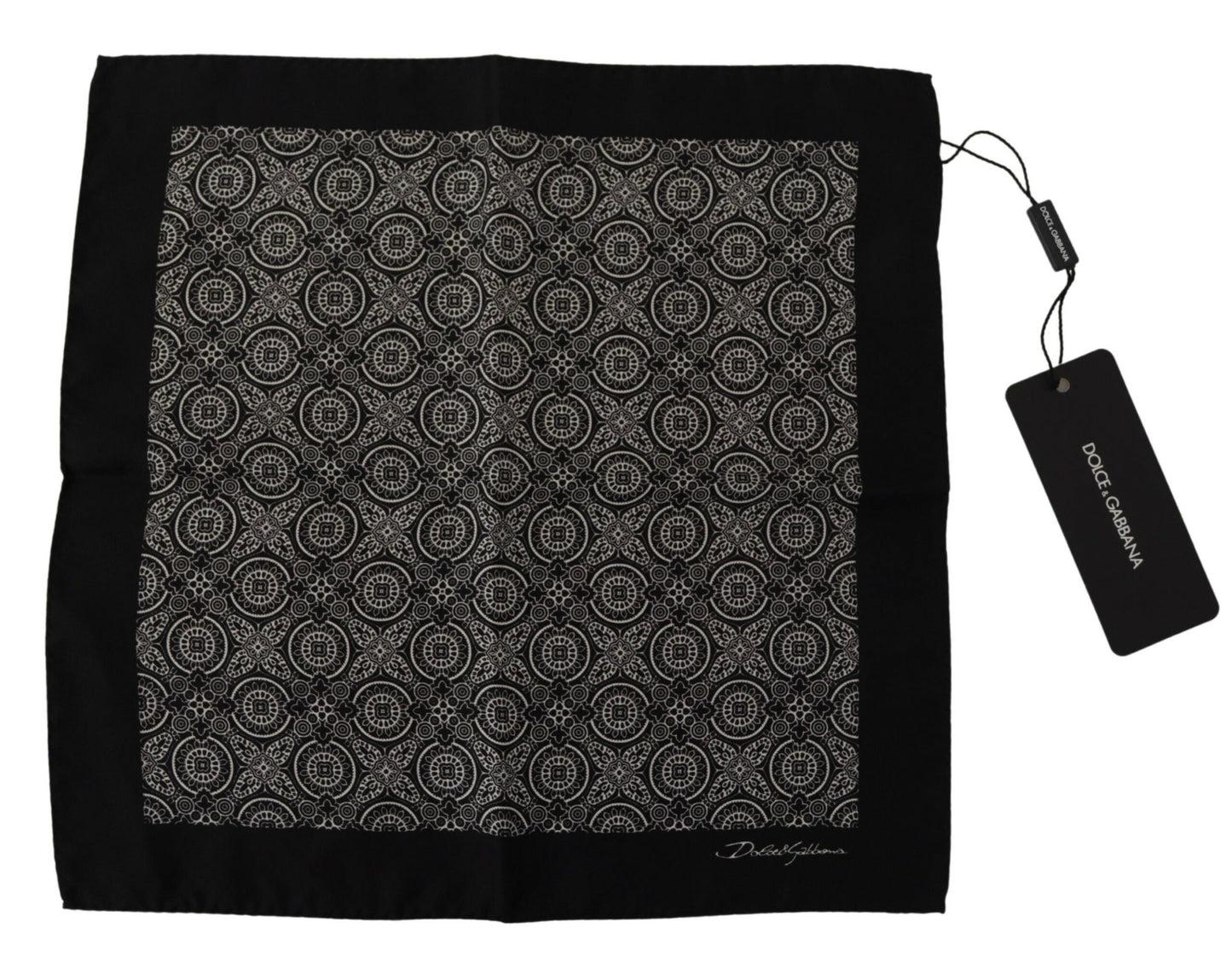 Dolce & Gabbana Elegant Black Paisley Silk Men's Scarf